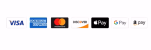 Accepted payment methods: Visa, American Express, Mastercard, Discover, Apple Pay, Google Pay, and Amazon Pay.